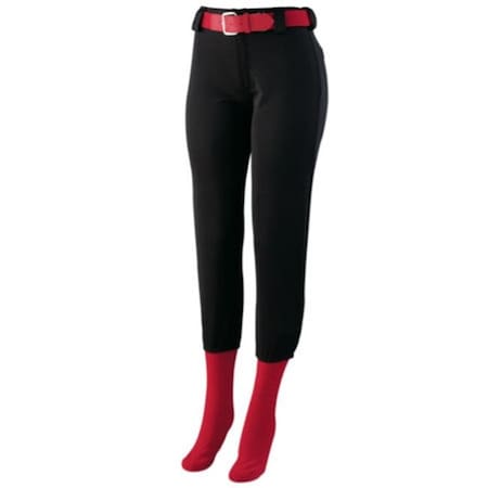 Augusta 1241A Girls Low Rise Homerun Softball Pant - Black; Large